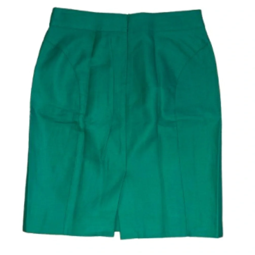 J. Crew green the pencil skirt size 6